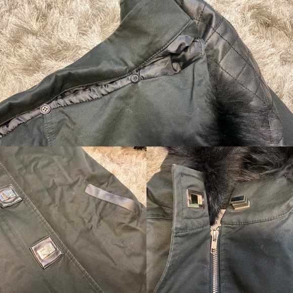 Claudie Pierlot Leather & Fur Coat Women size 36 - Picture 6 of 8